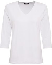 Olsen - 3/4 Sleeve V-neck T-shirt - Lyst