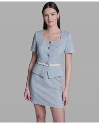 BCBGMAXAZRIA - Square Neck Belted Jacket - Lyst