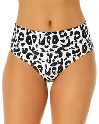 Anne Cole - Printed Soft-band Mid-rise Bottoms - Lyst