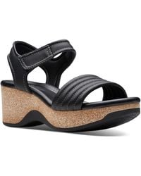 Clarks - Chelseah Gem Ankle-strap Wedge Sandals - Lyst