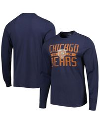 Men's '47 Navy Chicago Bears Irving Long Sleeve T-Shirt