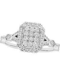 Macy's - Diamond Halo Cluster Ring (1/2 Ct. T.w. - Lyst