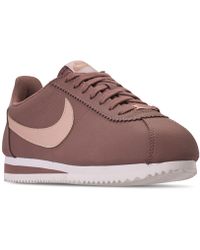 nike cortez leather beige