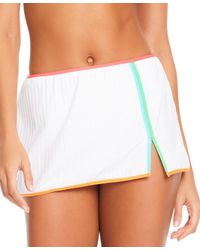 Sanctuary - High-waist Contrast-trim Swim Skirt - Lyst