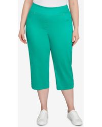 Ruby Rd. - Plus Size Ladder Hem Soft Denim Capri Jeans - Lyst