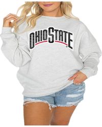 Gameday Couture - Ohio State Buckeyes Good Vibes Premium Fleece Drop Shoulder Pullover Sweatshirt - Lyst