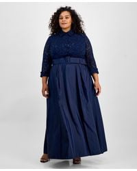 Alex Evenings - Plus Size 3/4-sleeve A-line Gown - Lyst