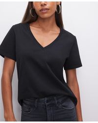 GOOD AMERICAN - Heritage V-neck Short-sleeve T-shirt - Lyst