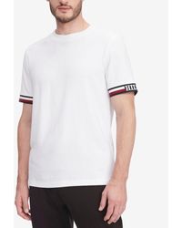 Tommy Hilfiger - Monotype Logo Stripe Tipped T-shirt - Lyst