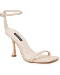 Nine West Leather Yess Ankle Strap Dress Sandals | Lyst