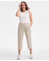 Style & Co. - Petite Herringbone Pull-on Capri Pants - Lyst