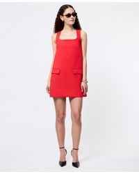 French Connection - Whisper Square-neck Sleeveless Mini Dress - Lyst