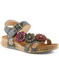 L'ARTISTE - Offcenter Ankle Strap Sandal - Lyst