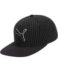 PUMA - Pinstripe Snapback Baseball Cap - Lyst