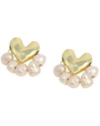 SOH - The Tropez's Coeur Stud Earrings - Lyst