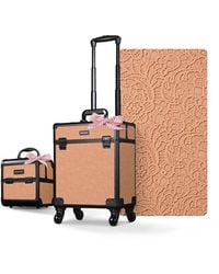 Byootique - 2-piece Makeup Train Case Cosmetic Organizer Kit Rococo Coral Artists - Lyst