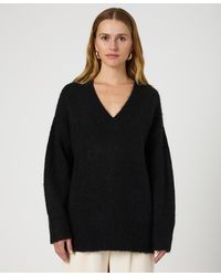 French Connection - Fluffy-knit V-neck Sweater - Lyst