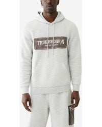 True Religion - Frayed Arch Pullover Hoodie - Lyst