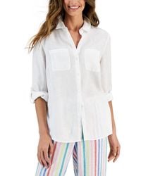 Charter Club - Linen Utility Shirt, Created For Macy's - Lyst