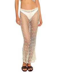 Beach Bunny - Crochet Pearl Detail Cover Up Skirt - Lyst