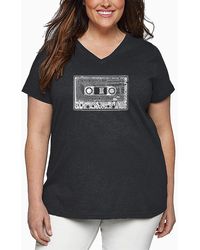 LA Pop Art - Plus Size The 80's Word Art V-neck T-shirt - Lyst