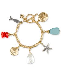 Patricia Nash - Gold-tone Seashore Charm toggle Bracelet - Lyst