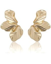 BCBGMAXAZRIA - Tone Leaf Statement Earrings - Lyst