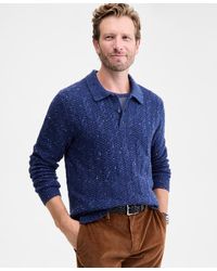 Club Room - Donegal Cable-knit Polo Sweater - Lyst
