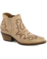 Forastero - Western Style Leather Booties By - Lyst