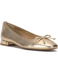 Vince Camuto - Jenlea Almond-toe Block-heel Bow Ballet Pumps - Lyst