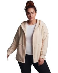 Avenue - Plus Size Weekender Hooded Fleece Jacket - Lyst