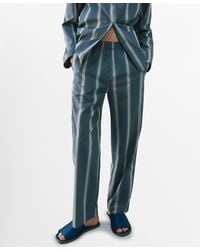 Mango - Striped Pajama Pants - Lyst