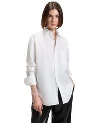 BOSS - Boss By Cotton Oversized-fit Blouse - Lyst