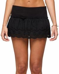 Edikted - Iriana Peplum Eyelet Mini Skort - Lyst