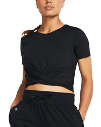 Under Armour - Motion Crossover-hem Cropped Top - Lyst