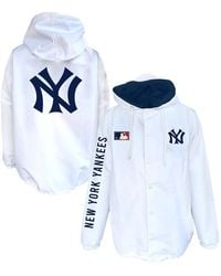 Mitchell & Ness - White New York Yankees Big & Tall Full-snap Hooded Jacket - Lyst