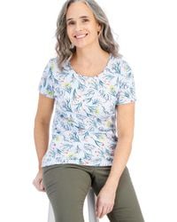 Style & Co. - Short-sleeve Printed Scoop-neck Top - Lyst