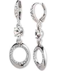 Givenchy - Pave & Crystal Double Drop Earrings - Lyst