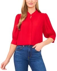 Cece - 3/4-sleeve Collared Button Down Top - Lyst