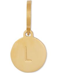 Kate Spade - Gold-tone Initial Polished Disc Charm Pendant - Lyst