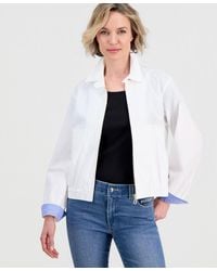 Nautica - Cotton Solid Zip-front Jacket - Lyst