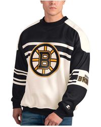 Starter - Boston Bruins Defense Fleece Crewneck Pullover Sweatshirt - Lyst