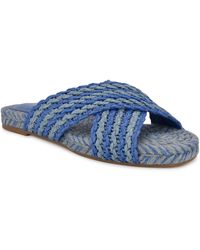 Nine West - Animay Woven Slip-on Flat Sandals - Lyst