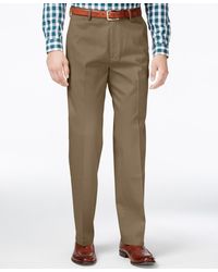 Haggar - Big & Tall Premium No Iron Khaki Classic Fit Flat Front Hidden Expandable Waistband Pants - Lyst