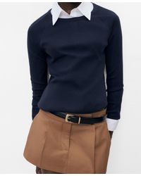 Mango - Long-sleeved Fine-knit Sweater - Lyst
