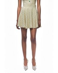 Nocturne - Ruffle Tweed Mini Skirt - Lyst