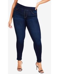 Avenue - Plus Size Hi Rise jegging Tall Length Jeans - Lyst