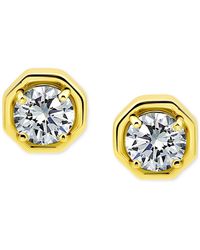 Giani Bernini - Cubic Zirconia Large Solitaire Octagon Stud Earrings - Lyst