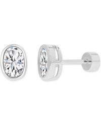 Macy's - Cubic Zirconia Oval Stud Earrings (1-3/8 Ct. T.w. - Lyst