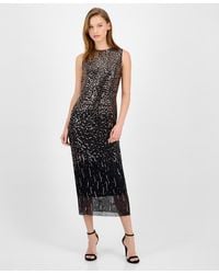 Anne Klein - Sequin Sleeveless Midi Sheath Dress - Lyst